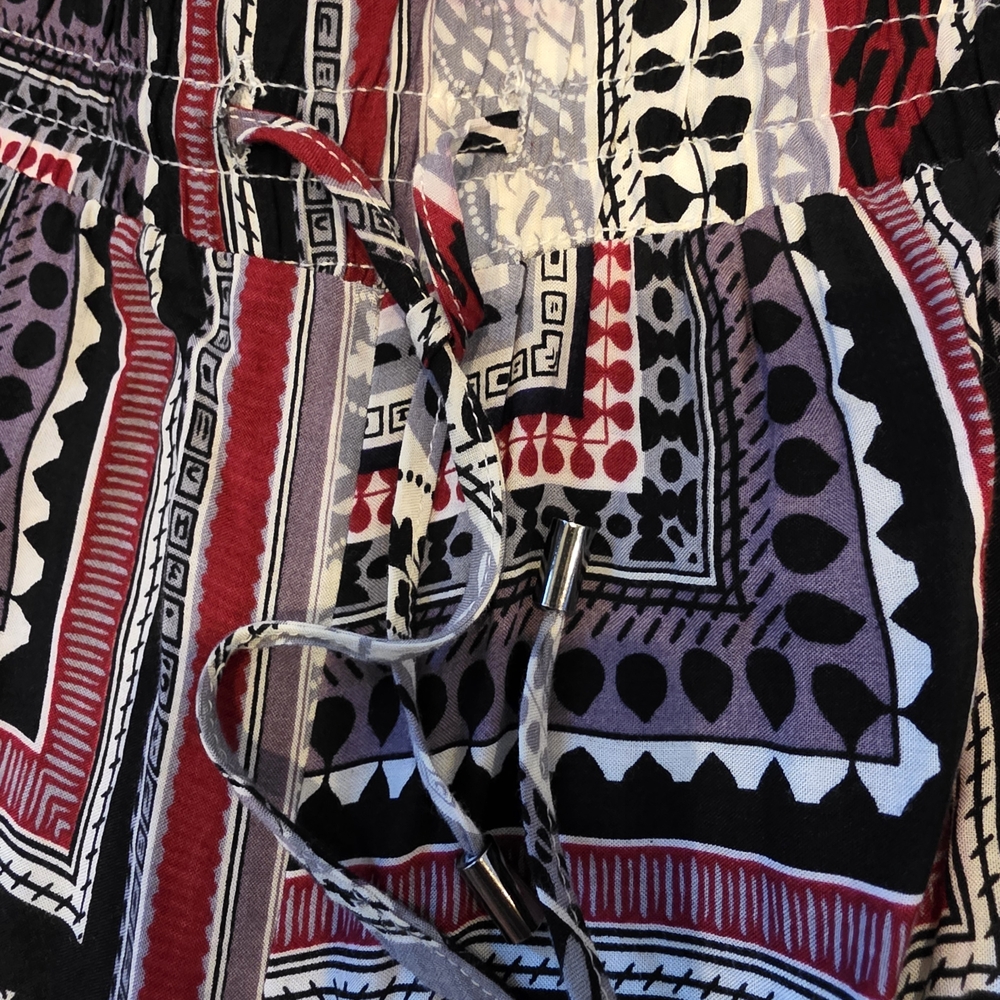 Bohemian Patterned Wide-Leg Pants - Picture 3 of 4